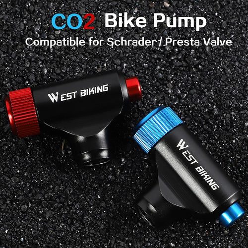 Load image into Gallery viewer, CO2 Mini Pump Bicycle Fast Air Inflator Portable Hand Pump Schrader &amp; Presta Valve Adapter Cycling MTB Bike Pump
