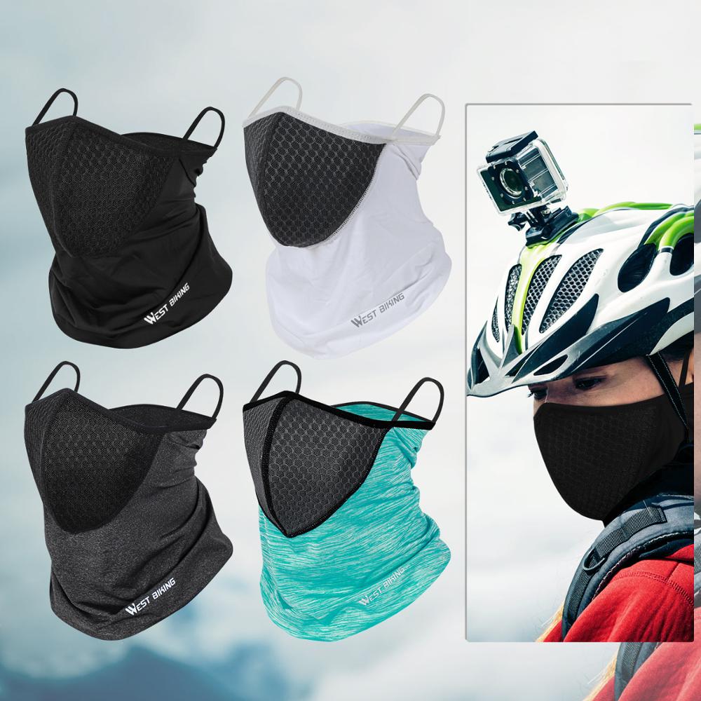 Summer Cycling Headwear Activated Carbon Filter Anti-Pollution Sport Scarf Running Face Cover Protection Accessories