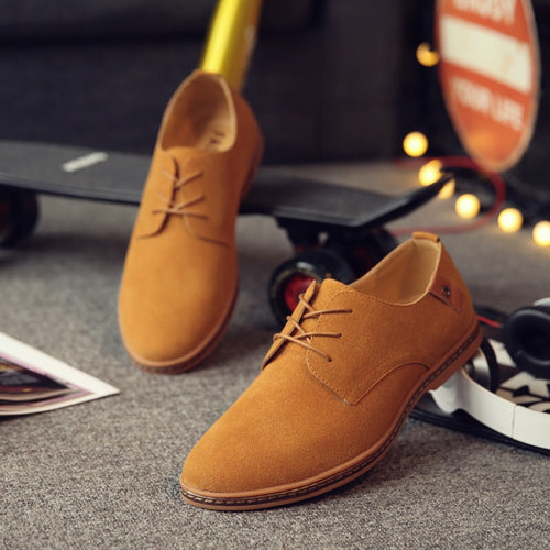 Load image into Gallery viewer, Spring Suede Leather Men Shoes Oxford Casual Shoes Classic Sneakers Comfortable Footwear Dress Shoes Large Size Flats
