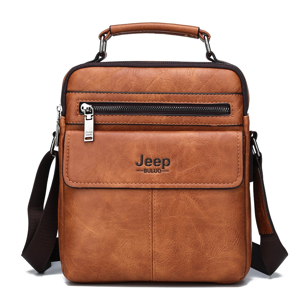 Brand Men's Crossbody Shoulder Bags High Quality Tote Fashion Business Man Messenger Bag Split Leather Handbag