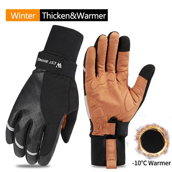 Winter Sport Gloves Thicken Lengthen Warm Cycling Equipment Men Women Outdoor Skiing MTB Bike Motorcycle Gloves
