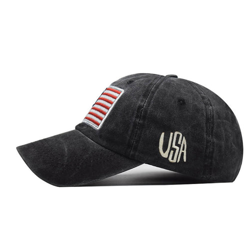 Load image into Gallery viewer, Women Baseball Cap Summer Denim Hats Men Spring USA Letter Flag Embroidery Baseball Hats Cotton Outdoor Vintage Visor Casual Cap
