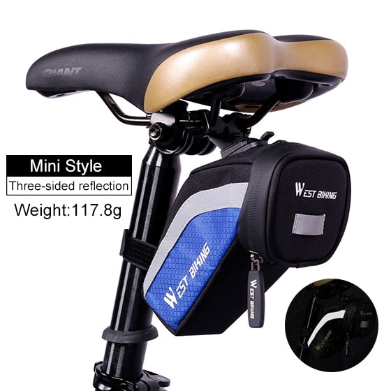 Bike Bag Cycling Rear Seat Tail Bag Waterproof Seatpost Pannie Bag Bike Accessories Reflective Bicycle Saddle Bags