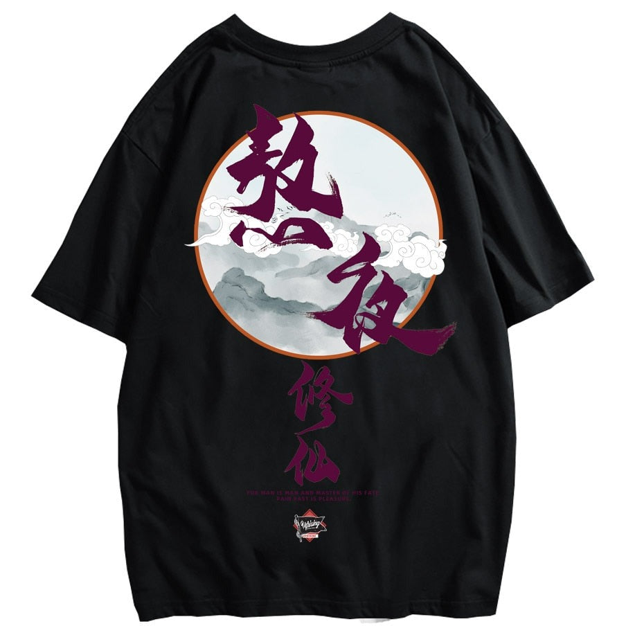 Hip Hop T Shirt Funny Evil Furtune Cat Print T-shirts Men Harajuku Streetwear Summer Tshirt Cotton Short Sleeve Tops Tees