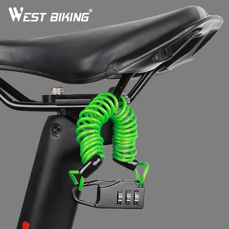 Bicycle Lock Anti-theft Mini Helmet Lock Motorcycle Cycling Scooter 3 Digit Combination Password Safety Cable Lock