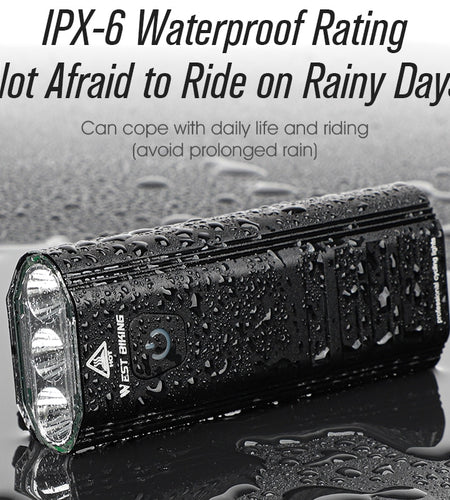 3000 Lumen Bike Light 3 LED 5200mAh USB Rechargeable MTB Front Rear Lamp Waterproof Flashlight With 2 Brackets