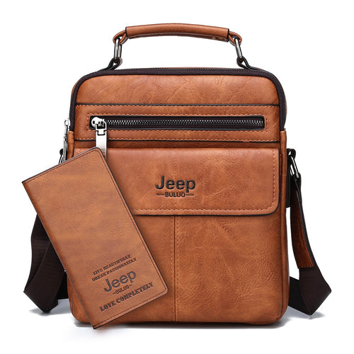Load image into Gallery viewer, Brand Men&#39;s Crossbody Shoulder Bags High Quality Tote Fashion Business Man Messenger Bag Split Leather Handbag
