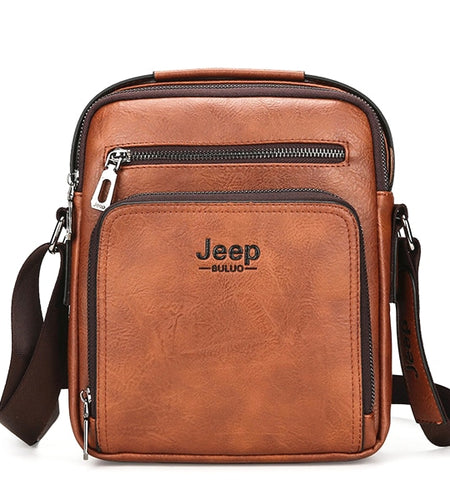 Men Leather Shoulder Bag 2 piece set Handbags Business Casual Messenger Bag Crossbody Male Tote Bags High Quality