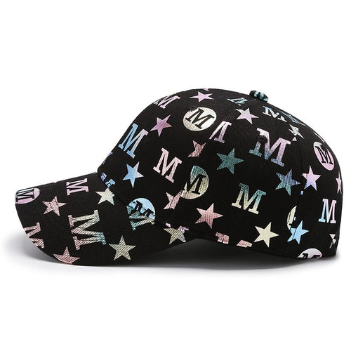 Load image into Gallery viewer, Unisex Fashion Cotton Cap M Letter Stars Graffiti Cool Baseball Cap Men Women Outdoor Adjustable Hat Young Street Peaked  Cap
