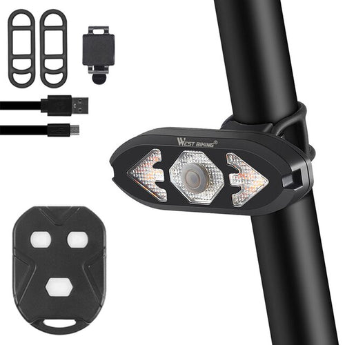 Load image into Gallery viewer, Bike Turn Signal Light Smart Remote Control Direction Indicator USB Rechargeable MTB Bicycle Lamp Cycling Taillight
