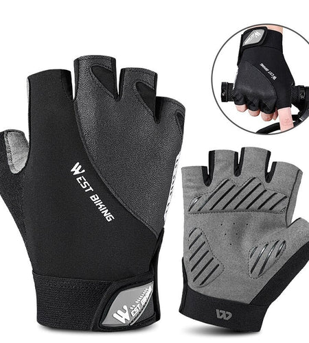 Summer Cycling Gloves Breathable Anti Slip Half Finger Sport Gloves MTB Road Bicycle Gym Fitness Men Women Gloves