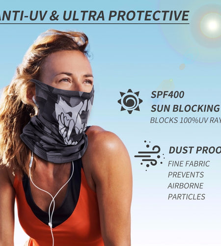 Reflective Sports Scarf Summer Ice Silk Bike Headwear Anti-UV Breathable Running Bandana Men Women Cycling Equipment