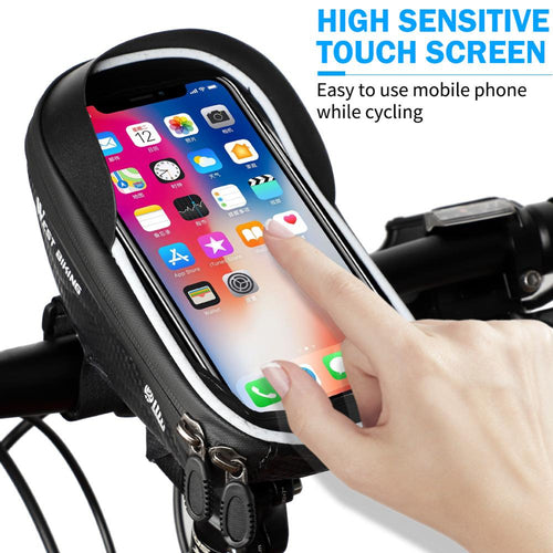 Load image into Gallery viewer, Bicycle Bag High Quality EVA Waterproof Top Tube Bike Bag Touchscreen Cell Mobile Phone Bag 6.0-7.2 inch Phone Case
