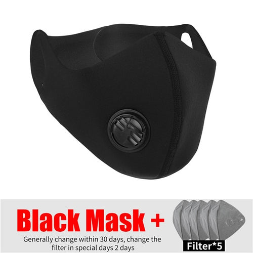 Load image into Gallery viewer, Cycling Mask Sport Face Mask PM2.5 Anti Pollution Activated Carbon  Filter Training Running Bike Mask
