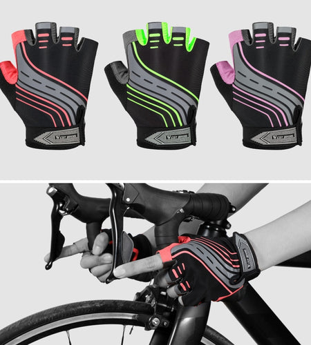 Cycling Gloves Women Men Anti Slip Half Finger Summer Sport Gloves Breathable MTB Bike Gym Fitness Bicycle Gloves