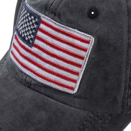 Load image into Gallery viewer, Unisex Washed Cotton Vintage Cap High Quality American Flag Embroidery Baseball Cap Men And Women Outdoor Sports USA Hats
