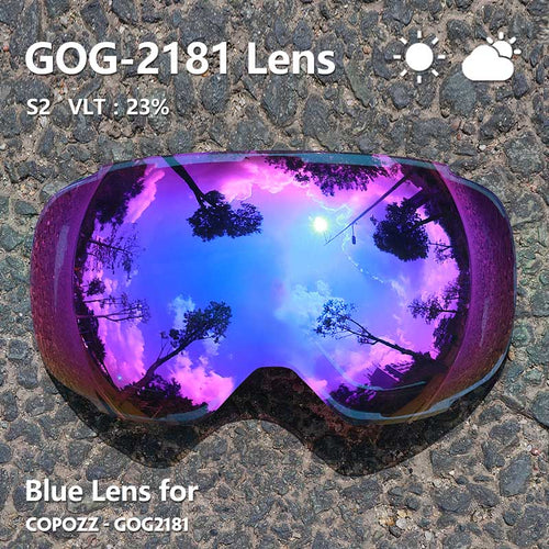 Load image into Gallery viewer, 2181 Magnetic Replacement Lens for Ski Goggles Anti-fog UV400 Spherical Ski Glasses Snowboard Goggles(Only lens)
