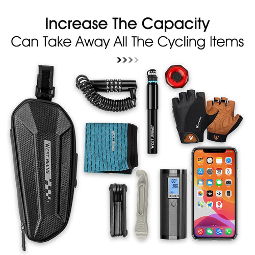 Load image into Gallery viewer, Bike Bag MTB Road Bike Saddle Bag Tools Pannier Waterproof Reflective Front Frame Phone Bag Cycling Accessories
