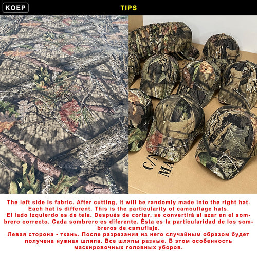 Load image into Gallery viewer, Outdoor Jungle Fishing Baseball Hat Cap Man Camouflage Hunting Hat Casquette Oak Camo Snapback Dad Caps KBMO5
