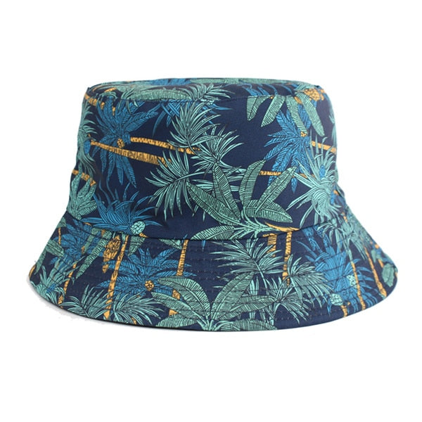 Summer Fisherman Hat Reversible Men Bucket Hats For Women Cap Bob Panama Female Hip Hop Bucket Cap Vintage Printed Fishing Hat