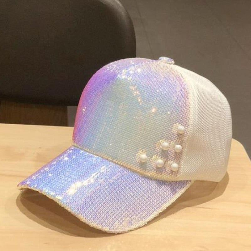 Fashion Women'S Rhinestone Hats Diamond Sun Cap Swag Casquette Snap Back Gorras Solid color Summer Baseball Caps Girl