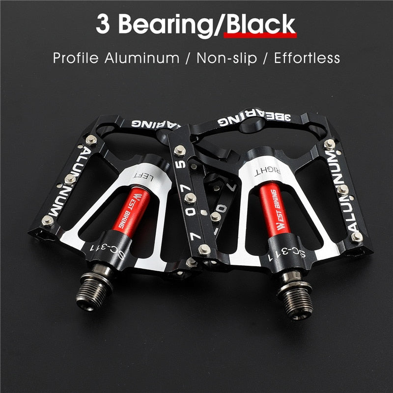 3 Bearings Bicycle Pedals CNC Alloy Ultralight MTB Road Bike Part Anti-slip Flat BMX Pedals Cycling Accessories