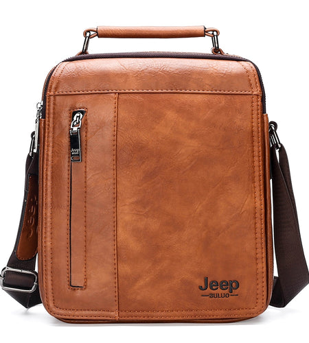Brand Men's Messenger Shoulder Bag High Quality Fashion Split Leather Crossbody Man Bags Big Capacity For 9.7 In iPad