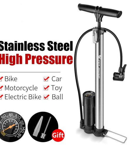 160PSI Bike Floor Pump High Pressure Gauge Air Inflator Cycling Accessories Presta Schrader MTB Road Bicycle Pump