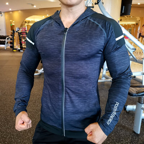 Load image into Gallery viewer, Gym Men&#39;s Running Hoodies Male Fitness Sport Jacket Workout Coat Sportswear Jogging Hooded Shirt Outdoor Sweatshirt
