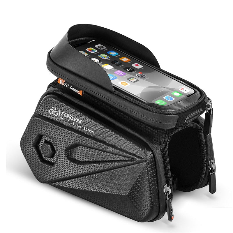 High-quality Bicycle Bag Waterproof 6.5 inch Touch Screen Phone Bag Case MTB Road Bike Cycling Top Tube Frame Bag