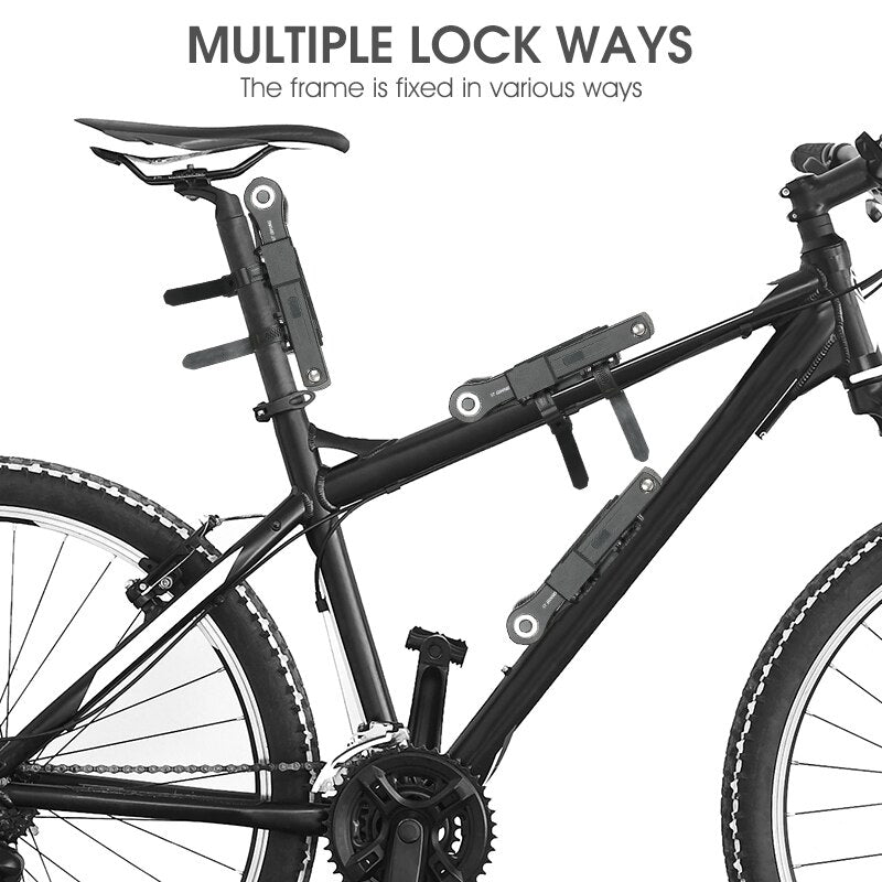 Anti Theft Combination Lock Bicycle Folding Chain Lock Heavy Duty Safety Motorcycle MTB Road Bike Electric Bike Lock