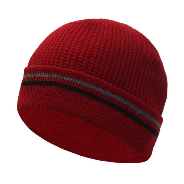 Skullies Beanies Casual Knitted Hat Men Beanie Hats For Men Women Cap Autumn Gorro Ski Warm Skull Bonnet Men's Winter Hat Cap