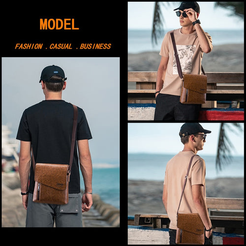 Load image into Gallery viewer, Brand High Quality PU Leather Messenger Bags For Men New Style Man&#39;s Tote Bag Fashion Crossbody Shoulder Bags
