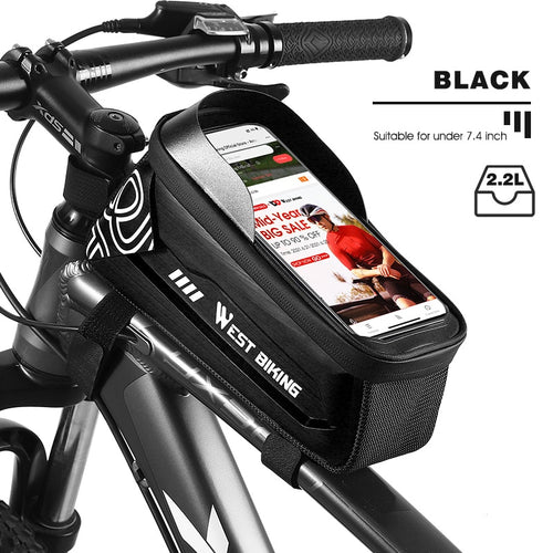 Load image into Gallery viewer, Waterproof Bicycle Bag Touchscreen Phone Case Large Capacity Front Handlebar Cycling Bag MTB Road Bike Accessories
