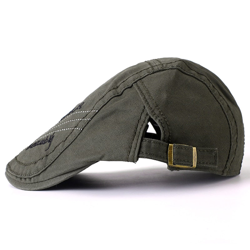 Summer Outdoor Sports Cap Cotton Berets For Men & Women Casual Peaked Caps Beauty Letter Solid Color Stylish Berets Hats