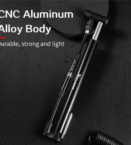 Bike Foot Pump 120PSI High Pressure With Gauge Mini Portable Alloy Pump For Schrader Presta Valve Tire Air Inflator