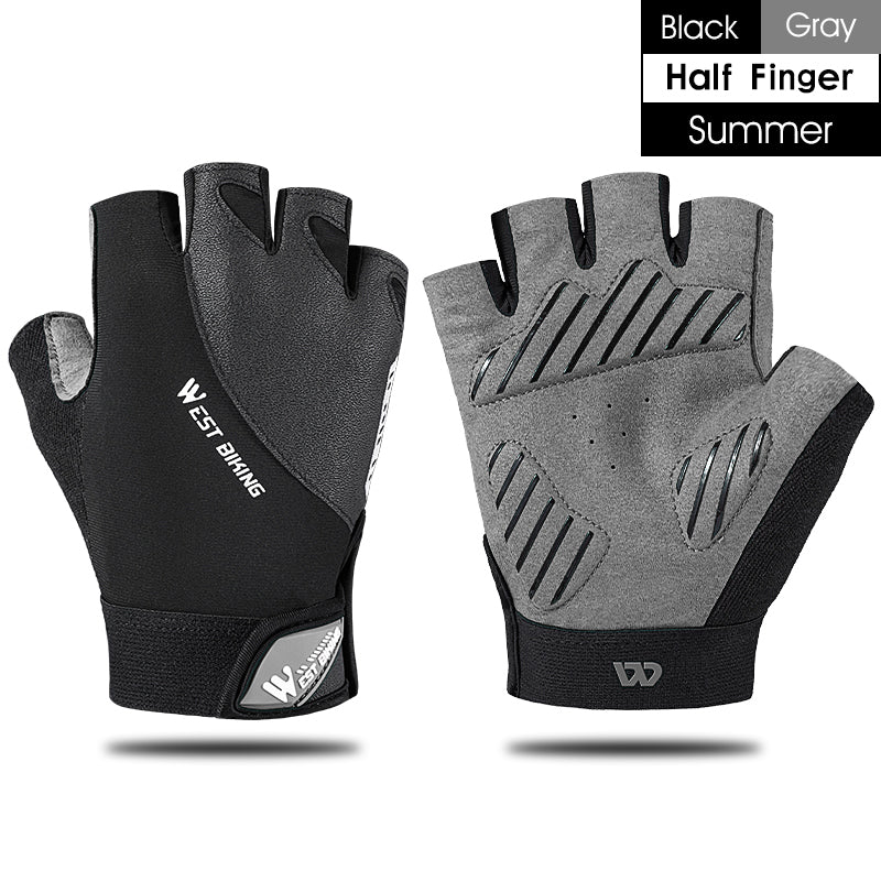 Summer Cycling Gloves Breathable Anti Slip Half Finger Sport Gloves MTB Road Bicycle Gym Fitness Men Women Gloves