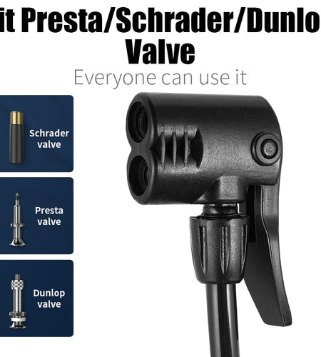 160PSI Bike Floor Pump High Pressure Gauge Air Inflator Cycling Accessories Presta Schrader MTB Road Bicycle Pump