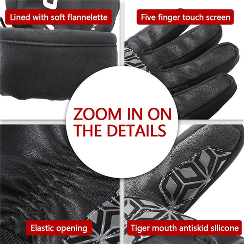 Load image into Gallery viewer, Winter Thermal Full Finger Touch Screen Cycling Gloves Reflective Windproof Warm Bike Gloves Waterproof Bicycle Glove Men Women
