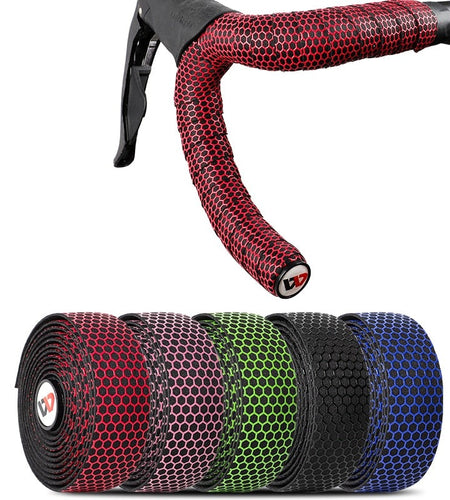 Bike Handlebar Tape Road Bicycle Anti-slip Silica Gel EVA Shock Absorption Handle Bar Tape Cycling Wrap End Plug
