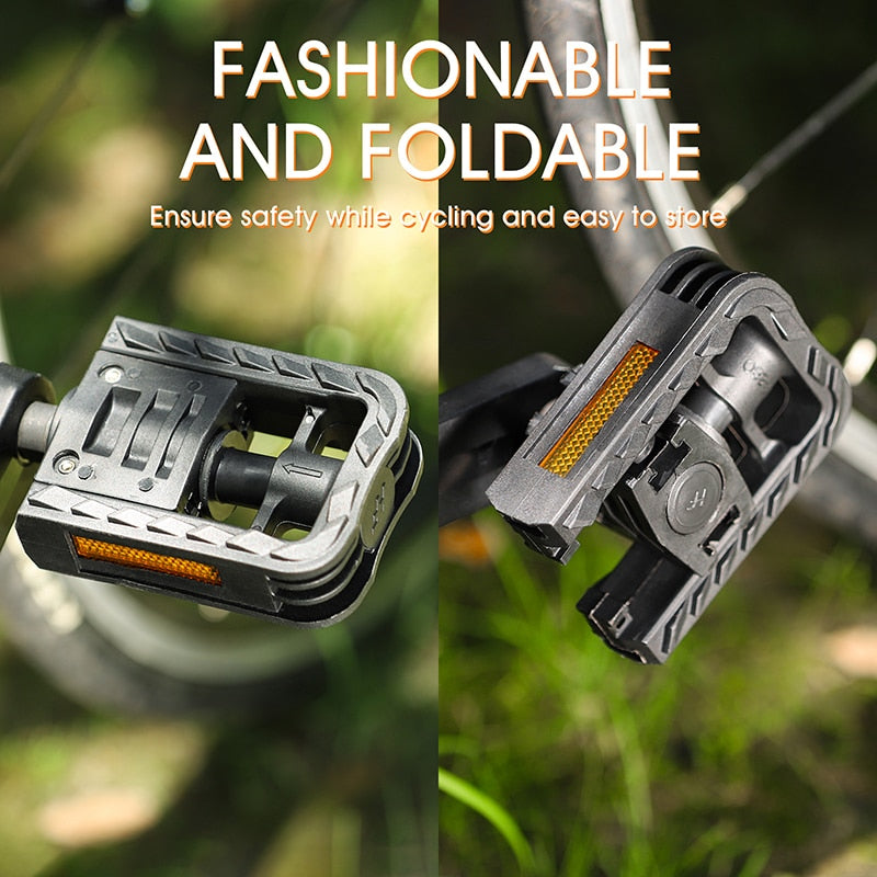 Foldable Bicycle Pedals MTB Road Mountain Bike Nylon Folding Pedal Universal Non-slip Cycling Accessories Parts