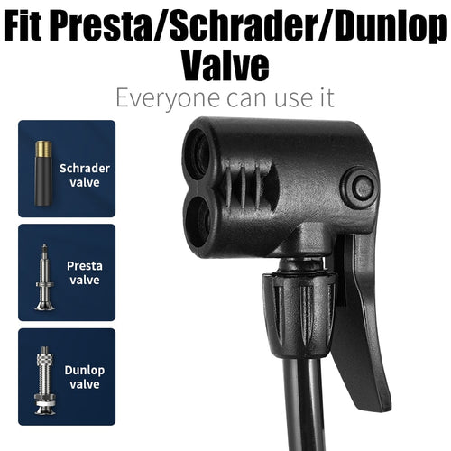 Load image into Gallery viewer, Bike Floor Pump 120/160PSI High Pressure Cycling Pump Air Inflator Schrader Presta Valve Road MTB Bicycle Tire Pump
