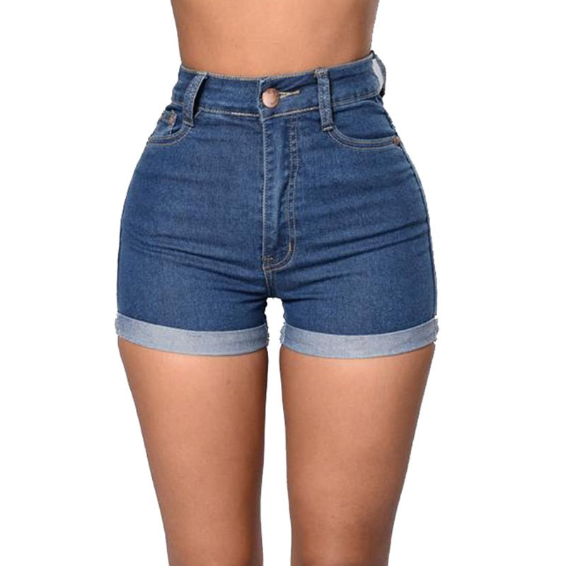 Women Denim Shorts Fashion Summer High Waist Wide-Legged Shorts Loose Blue Short Jeans Sexy Hemming Wash female Jeans