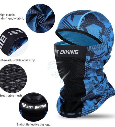 Anti-UV Summer Cycling Headwear Ice Silk Breathable Outdoor Sport Running Scarf Dustproof Protection Balaclava Cap