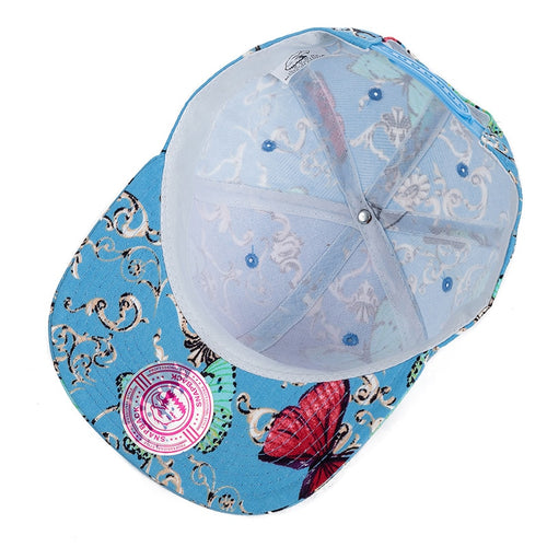 Load image into Gallery viewer, Women Cap Fashion Cotton Butterfly Flower Digital Printing Baseball Cap Female Outdoor Street Hip Hop Snapback Hat
