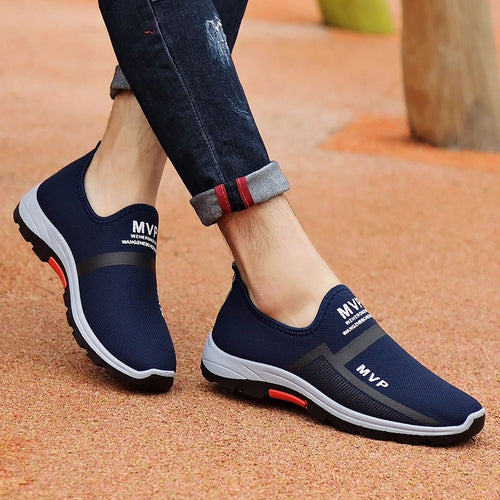 Load image into Gallery viewer, Summer Mesh Men Casual Shoes Breathable Slip on Mens Loafers Lightweight Sneakers Men Non-slip Walking Shoes Zapatillas Hombre
