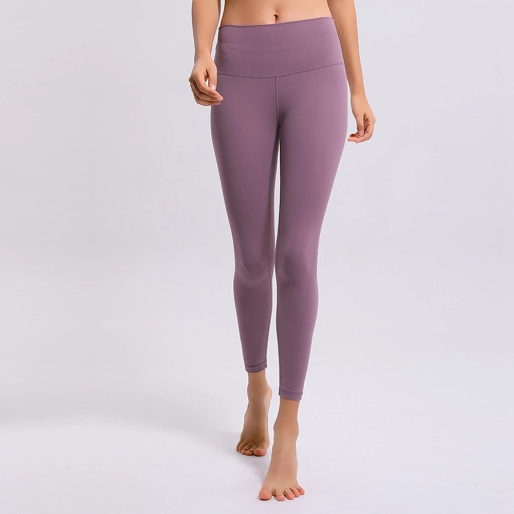 Naked-Feels 12 Color Soft Leggings for Women Yoga Pants With Pocket Custom Workout Apparel Fitness Skin Gym Leggings