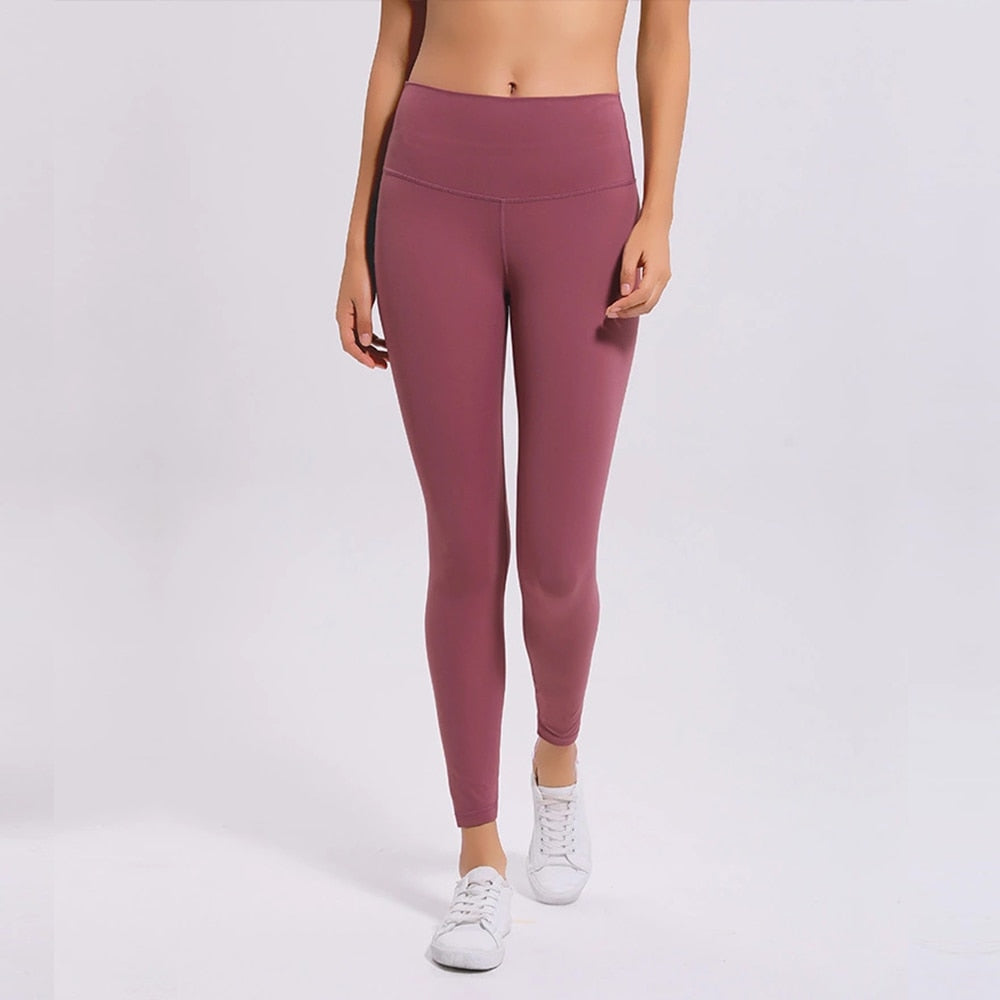 Naked-Feels 12 Color Soft Leggings for Women Yoga Pants With Pocket Custom Workout Apparel Fitness Skin Gym Leggings