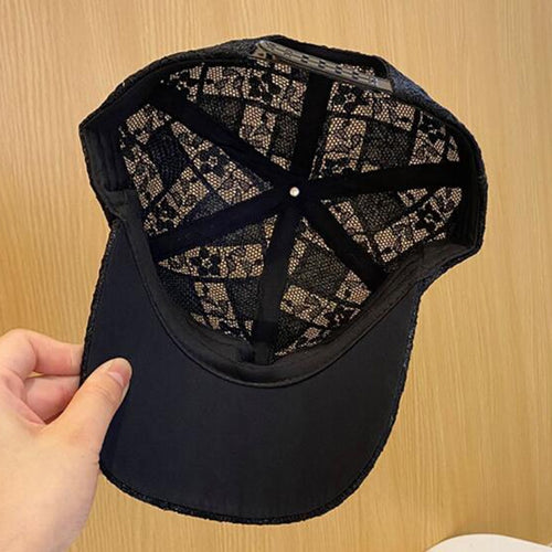 Load image into Gallery viewer, Cotton Baseball Cap For Women Breathable Mesh Girls Snapback Hip Hop Fashion Female Caps Adjustable Brand Summer Lace Hat
