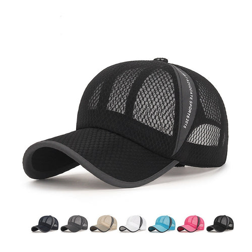 Load image into Gallery viewer, Women Men Summer Unisex Baseball Caps Female Male Breathable Mesh Snapback Hats Solid Casual Sport Fishing Hats Cap
